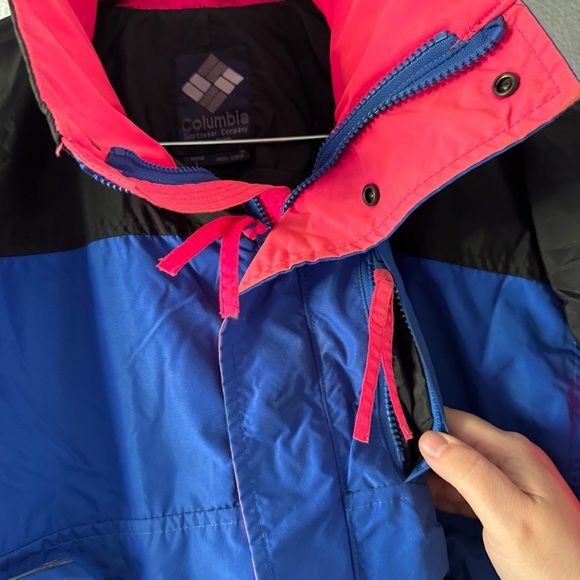 Vintage Columbia Sportswear Nylon Outerwear Large Radial Sleeve Windbreaker Ski - Picture 10 of 16